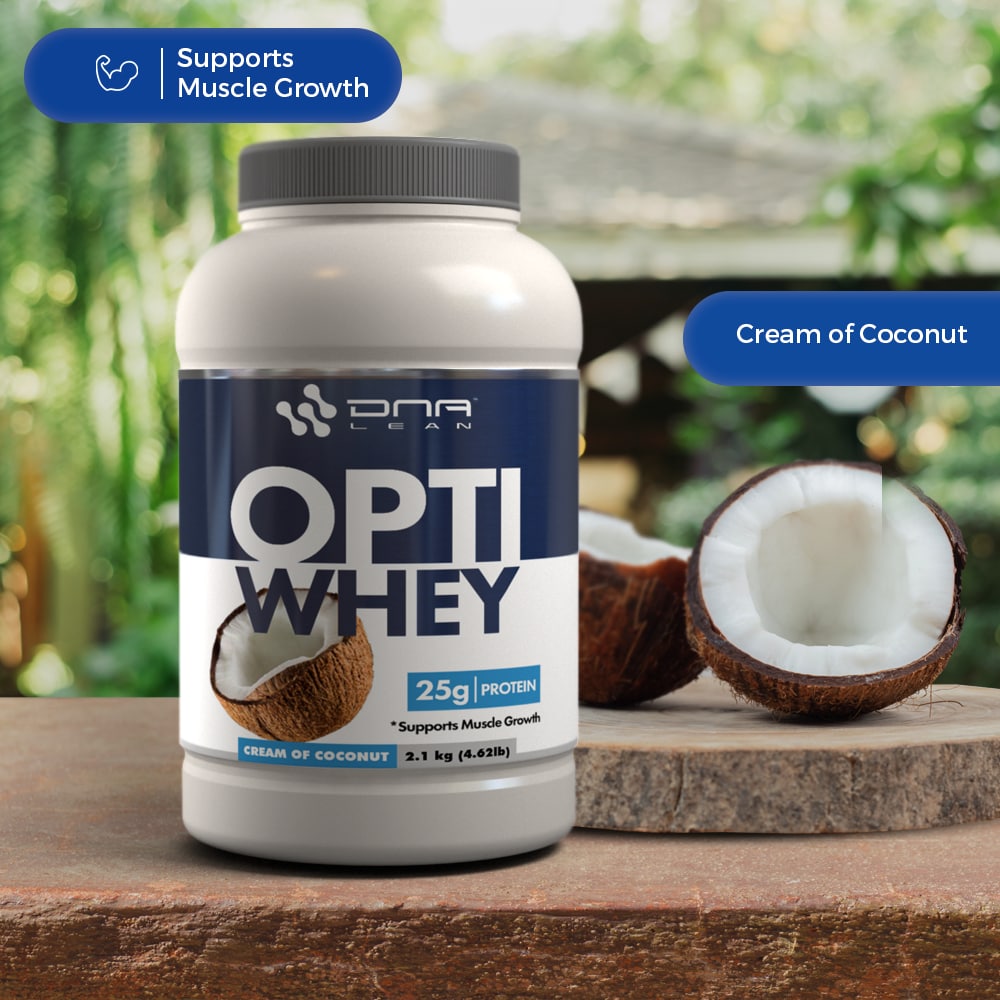  OPTI-WHEY Protein powder Cream of Coconut flavour 2.1 kilograms