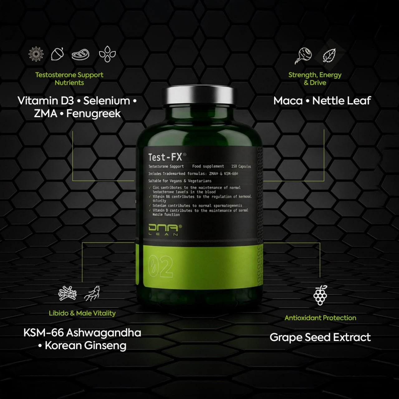 DNA Lean Test-FX Testosterone Booster Key Ingredients