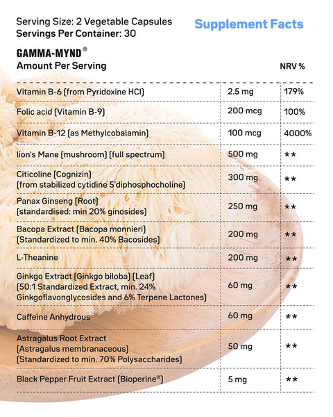 HEALTH STACK: IMMUNE-SHROOM + GAMMA-MYND (SAVE 10%)